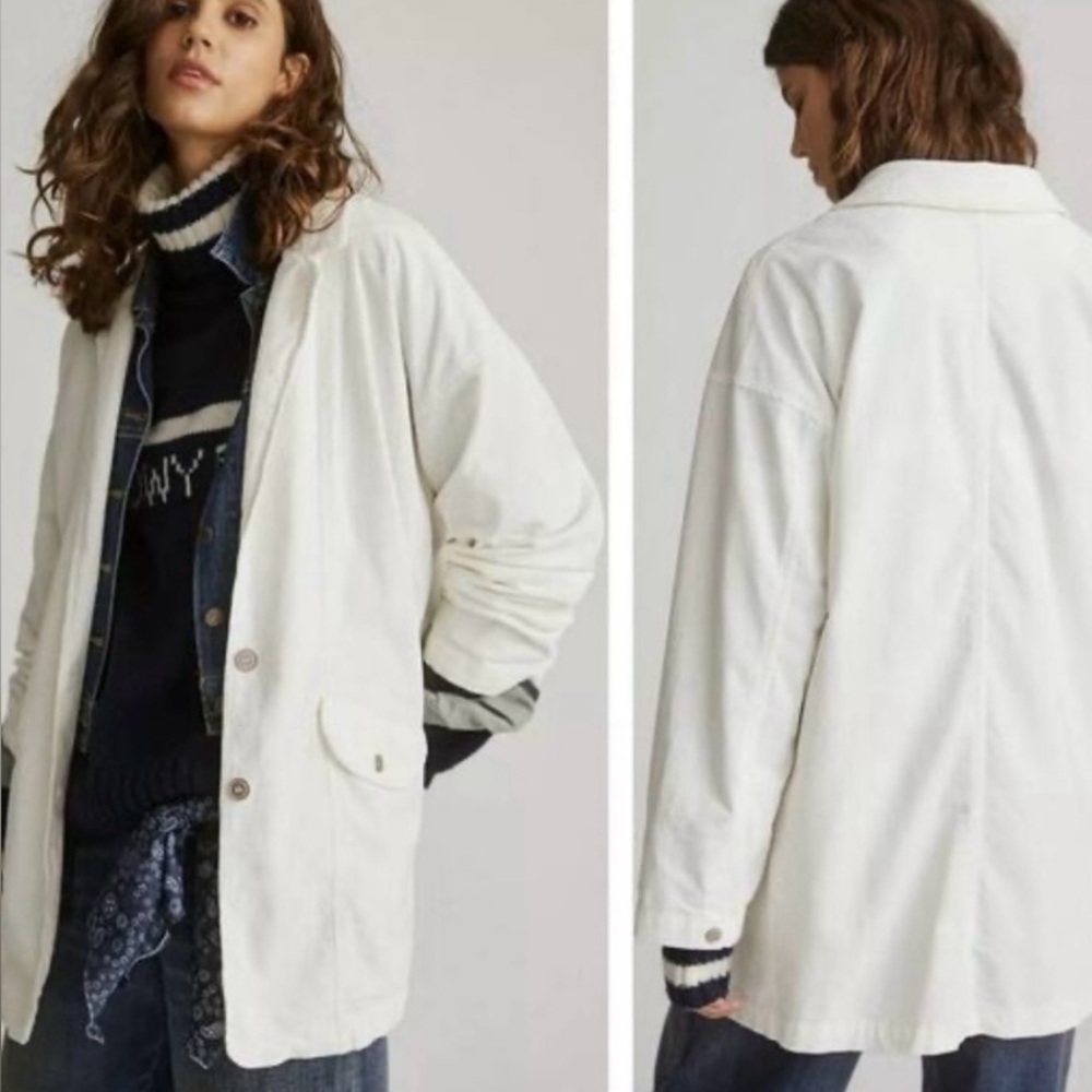 Oversized PILCRO Cream Corduroy Blazer Like New XL